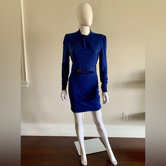 NWOT Marciano Jennie Belted Dress in Cobalt - Picture 1 of 10